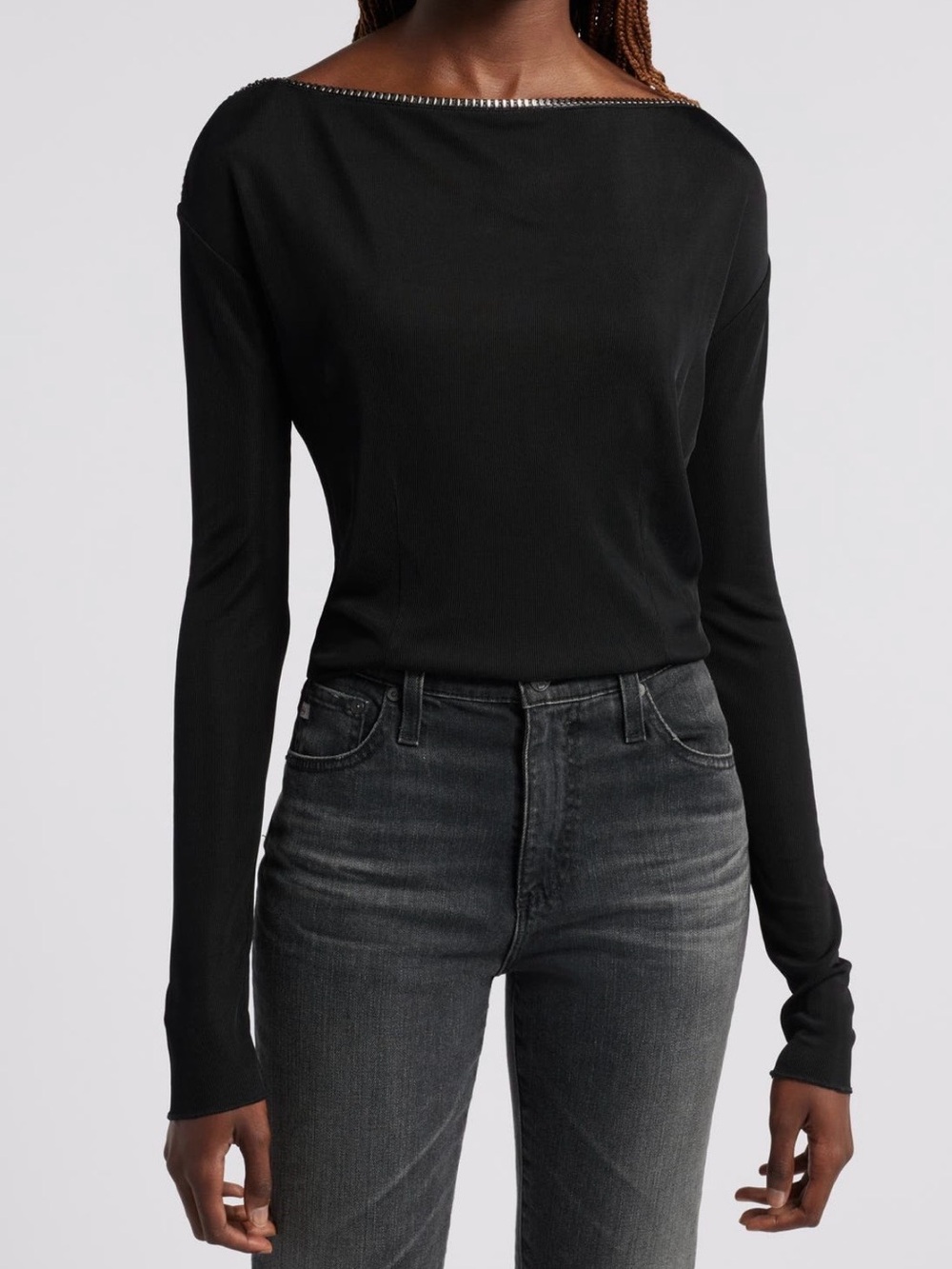 Rag & Bone Gwenyth Long-Sleeve Boatneck Top
